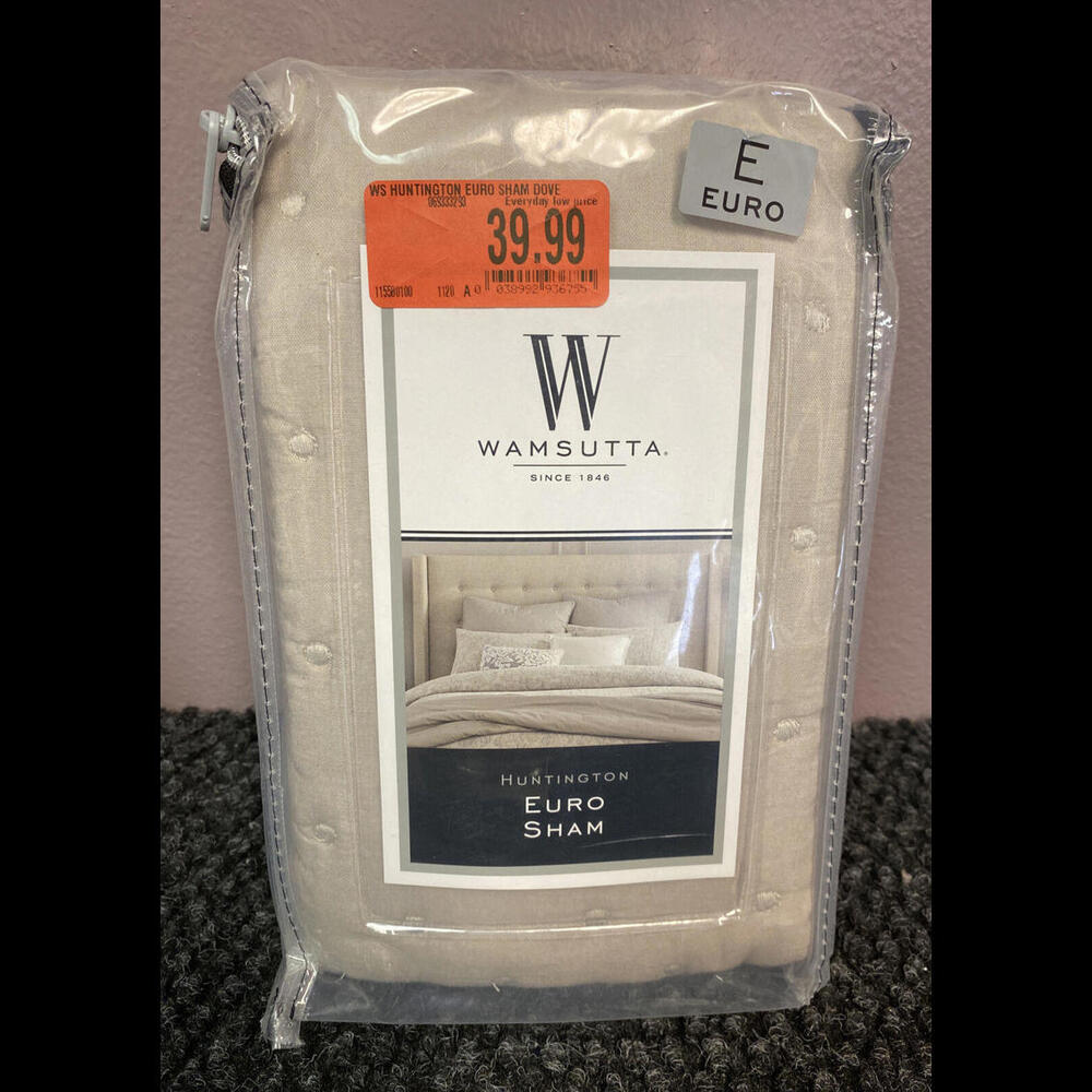 WAMSUTTTA Huntington Euro Sham Beige 26 x 26 Brand New!